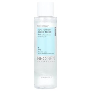 NEOGEN DERMALOGY Real Ferment Micro Collection with Naturally Fermented Ingredients (Rice) & Hyaluronic Acid for Hydrated, Brightened and Healthy Skin (Micro Toner 5.07 Fl Oz (150 mL))
